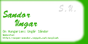 sandor ungar business card